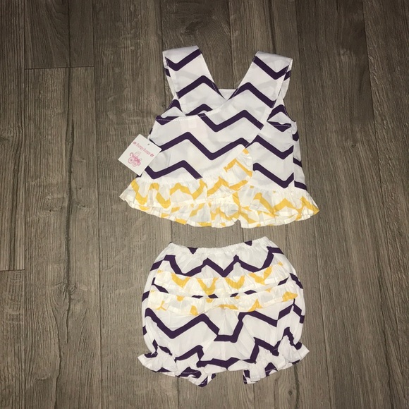 Frumpy Rumps,white striped ruffled dress. - Picture 3 of 6